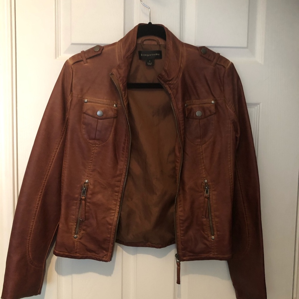 Bagatelle Brown Leather Jacket Size S